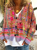Willow | Women's V-Neck Cardigan | Floral Knit · PNY