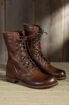 Freya | Women's Lace-Up Boots | Low Block Heel - PNY