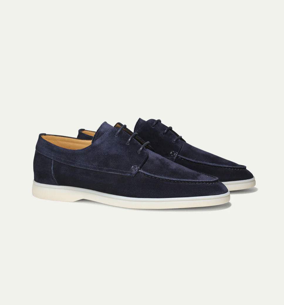 Preston | Men’s Lace Up Casual Shoes | Moc Toe Contrast Sole Everyday Wear-Men Shoes-Pick NewYork