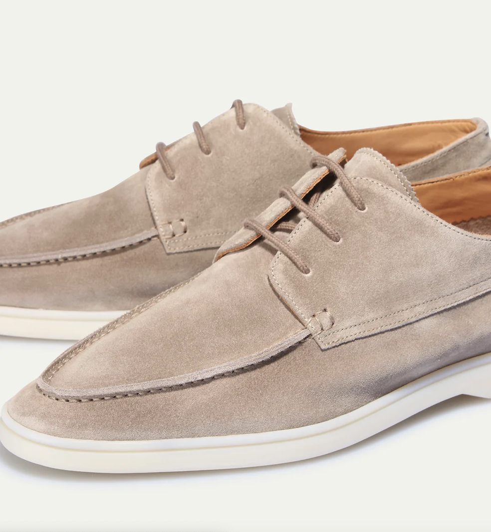 Preston | Men’s Lace Up Casual Shoes | Moc Toe Contrast Sole Everyday Wear-Men Shoes-Pick NewYork