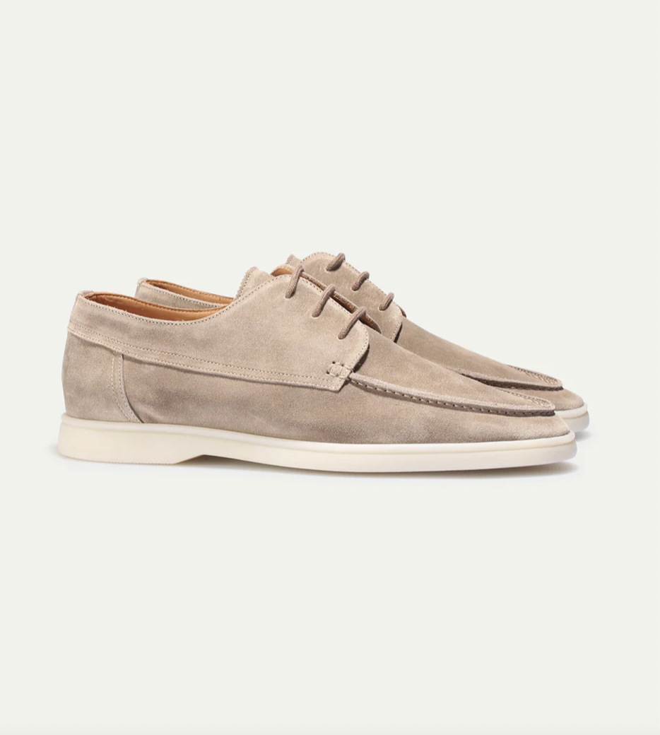 Preston | Men’s Lace Up Casual Shoes | Moc Toe Contrast Sole Everyday Wear-Men Shoes-Pick NewYork