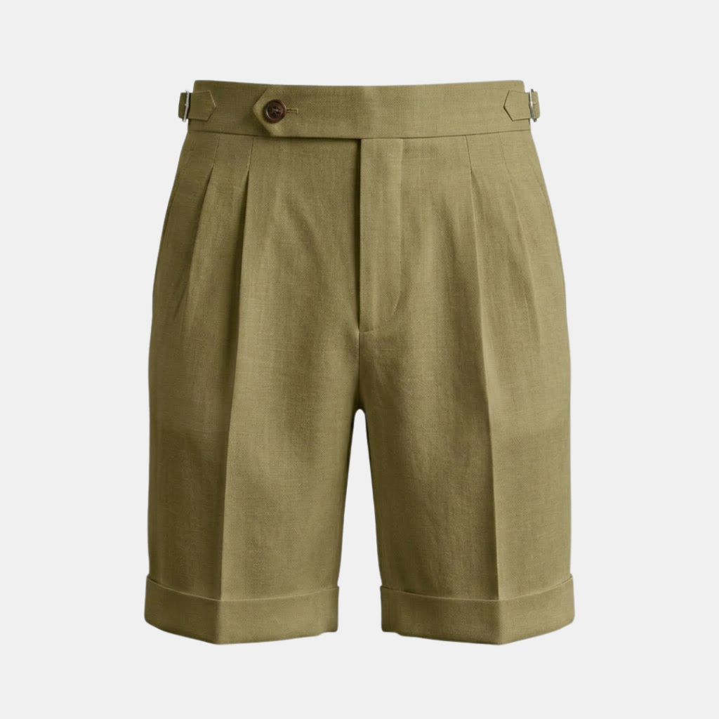 Preston | Men's Pleated Shorts | High Waist Vacation Shorts-Men Shorts-Pick NewYork
