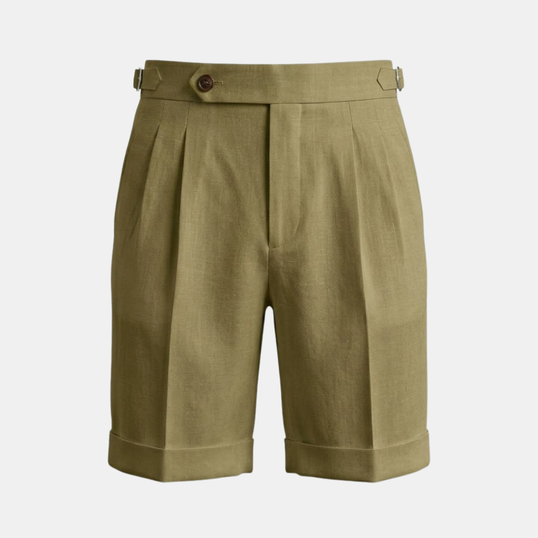 Preston | Men's Pleated Shorts | High Waist Vacation Shorts-Men Shorts-Pick NewYork