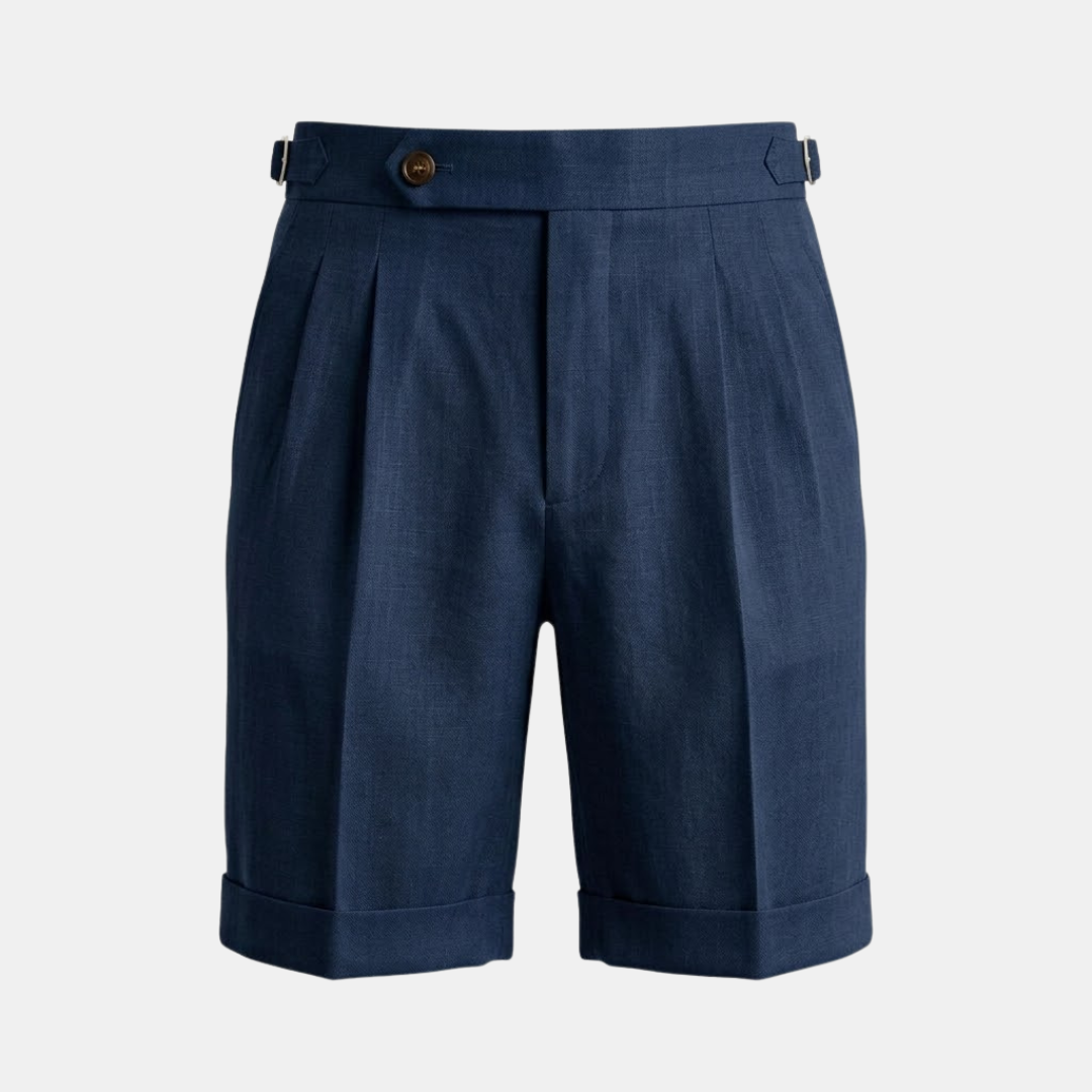 Preston | Men's Pleated Shorts | High Waist Vacation Shorts-Men Shorts-Pick NewYork
