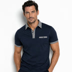 Preston | Men’s Polo Shirt | Contrast Collar Smart Casual-Men Polo-Pick NewYork