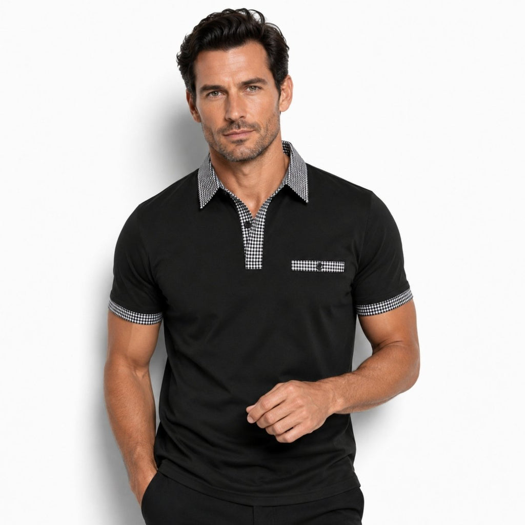 Preston | Men’s Polo Shirt | Contrast Collar Smart Casual-Men Polo-Pick NewYork