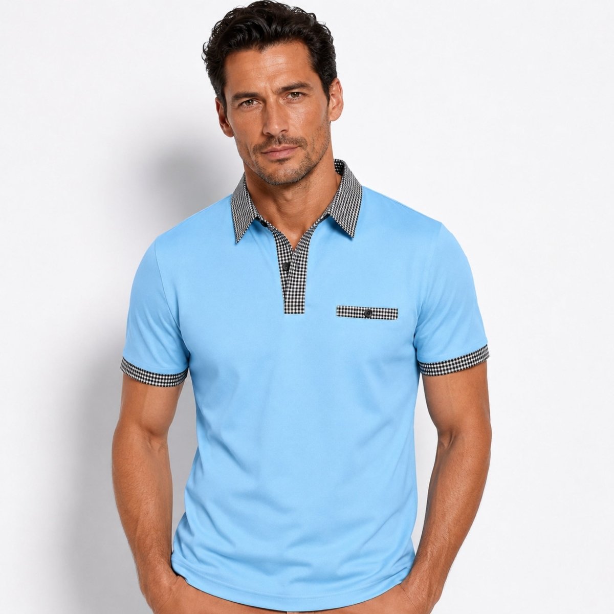 Preston | Men’s Polo Shirt | Contrast Collar Smart Casual-Men Polo-Pick NewYork