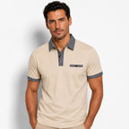 Preston | Men’s Polo Shirt | Contrast Collar Smart Casual-Men Polo-Pick NewYork