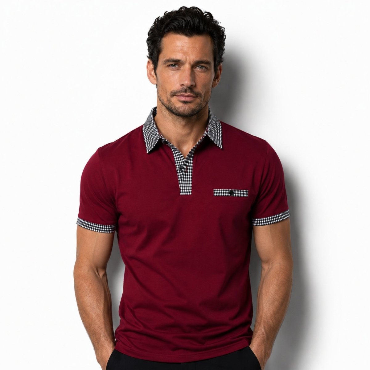 Preston | Men’s Polo Shirt | Contrast Collar Smart Casual-Men Polo-Pick NewYork