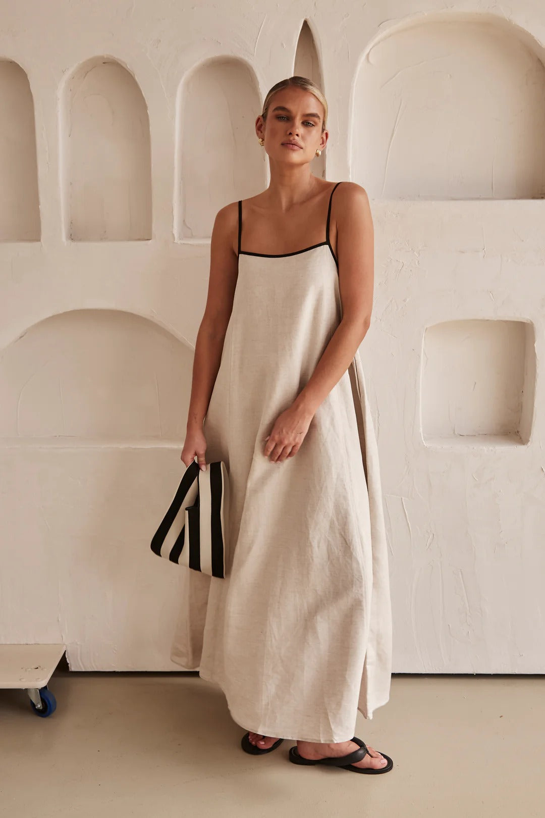Riley | Women’s Solid Color Maxi Dress | Shoulder Straps Loose Shape Wedding Guest-Women Dress-Pick NewYork