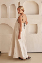 Riley | Women’s Solid Color Maxi Dress | Shoulder Straps Loose Shape Wedding Guest-Women Dress-Pick NewYork
