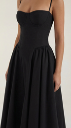 Rosalie | Women's Floral Print Midi Dress | Corset Bodice Sundress-Women Dress-Pick NewYork