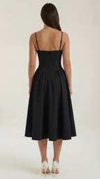 Rosalie | Women's Floral Print Midi Dress | Corset Bodice Sundress-Women Dress-Pick NewYork