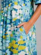 Roselyn | Women's Printed Midi Dress | Pocket Casual Dress-Women Dress-Pick NewYork