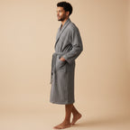 Everett | Men's Waffle Bath Robe | Soft Cotton Spa Loungewear-Men Robe-Pick NewYork