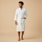 Everett | Men's Waffle Bath Robe | Soft Cotton Spa Loungewear-Men Robe-Pick NewYork