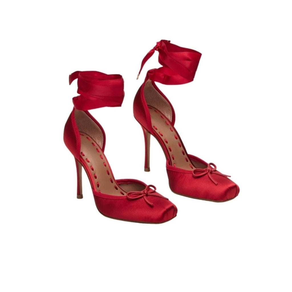 Sabrina | Women’s High Heel Pumps | Ankle Wrap Bow-Women Heels-Pick NewYork