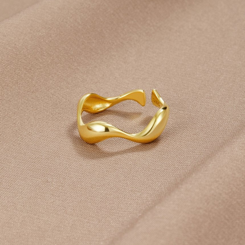 Sage | Women’s Open Band Ring | Wave Shape Adjustable-Ring-Pick NewYork