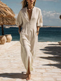 Savannah | Women’s Striped Maxi Dress | Button Front Resort Wear-Women Dress-Pick NewYork