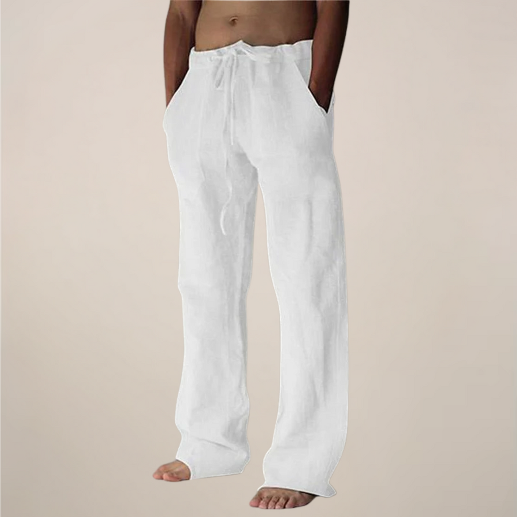 Sawyer | Men’s Drawstring Casual Pants | Straight Leg Side Pockets Everyday Wear-Men Pants-Pick NewYork