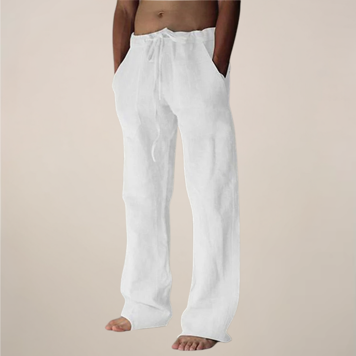 Sawyer | Men’s Drawstring Casual Pants | Straight Leg Side Pockets Everyday Wear-Men Pants-Pick NewYork