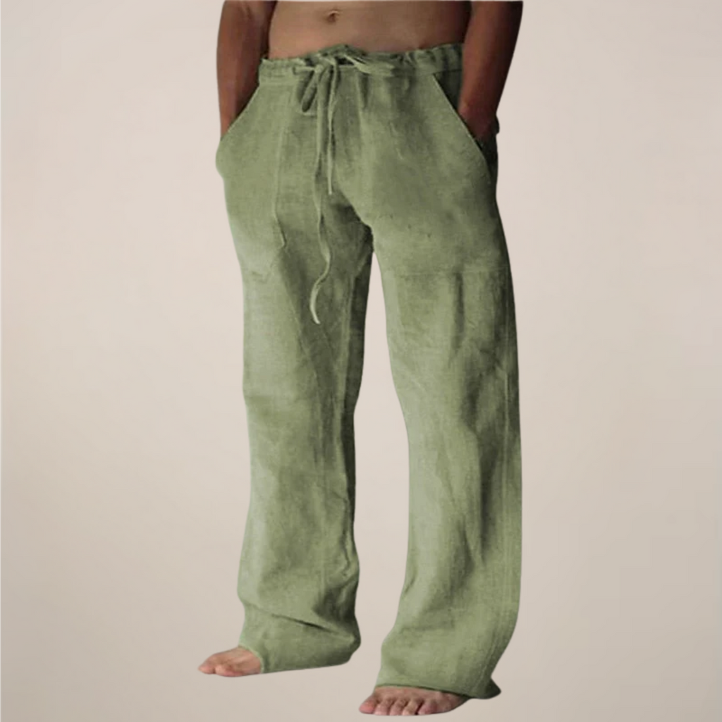 Sawyer | Men’s Drawstring Casual Pants | Straight Leg Side Pockets Everyday Wear-Men Pants-Pick NewYork
