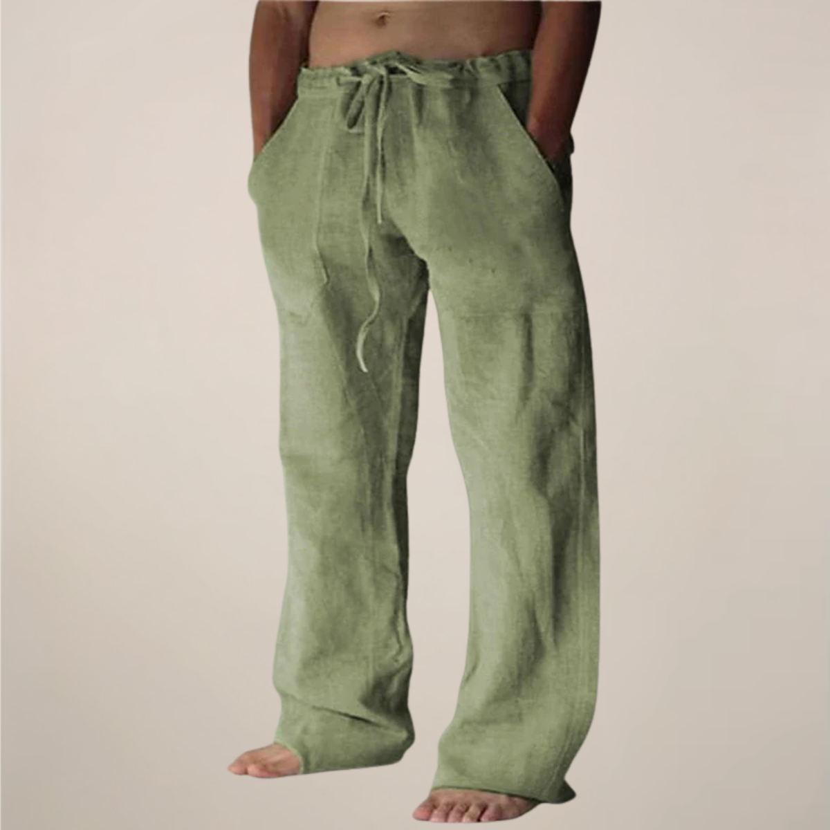 Sawyer | Men’s Drawstring Casual Pants | Straight Leg Side Pockets Everyday Wear-Men Pants-Pick NewYork