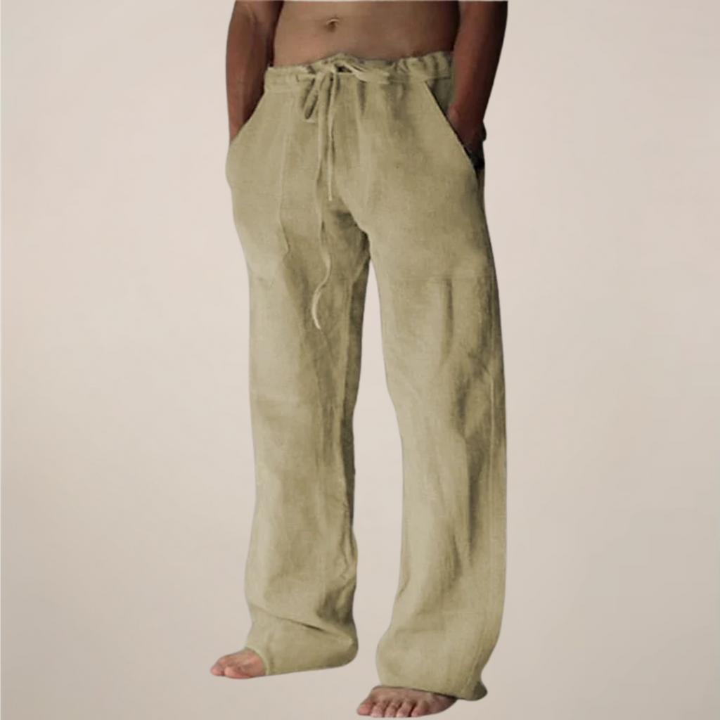 Sawyer | Men’s Drawstring Casual Pants | Straight Leg Side Pockets Everyday Wear-Men Pants-Pick NewYork
