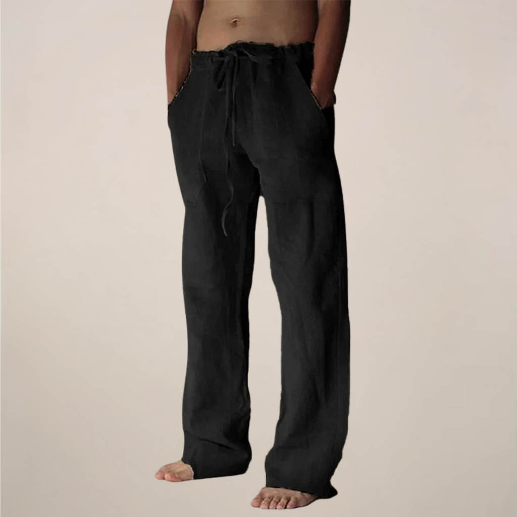 Sawyer | Men’s Drawstring Casual Pants | Straight Leg Side Pockets Everyday Wear-Men Pants-Pick NewYork