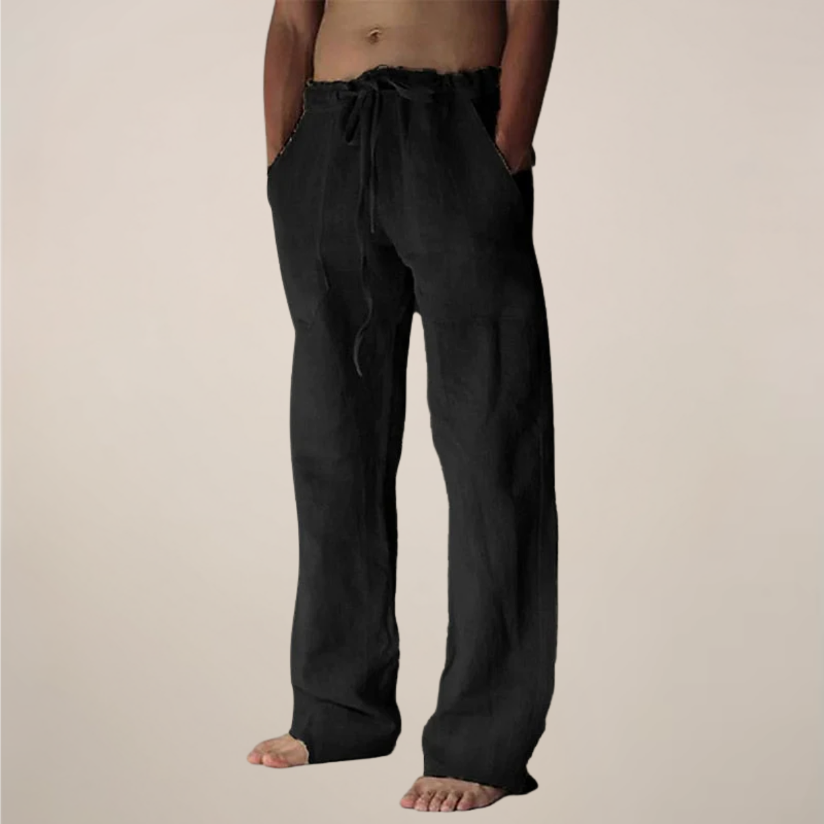 Sawyer | Men’s Drawstring Casual Pants | Straight Leg Side Pockets Everyday Wear-Men Pants-Pick NewYork