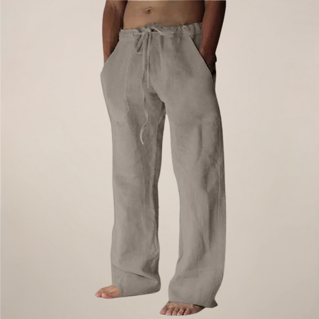 Sawyer | Men’s Drawstring Casual Pants | Straight Leg Side Pockets Everyday Wear-Men Pants-Pick NewYork