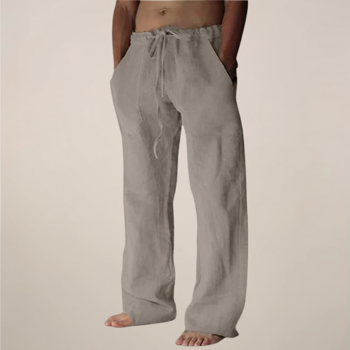 Sawyer | Men’s Drawstring Casual Pants | Straight Leg Side Pockets Everyday Wear-Men Pants-Pick NewYork