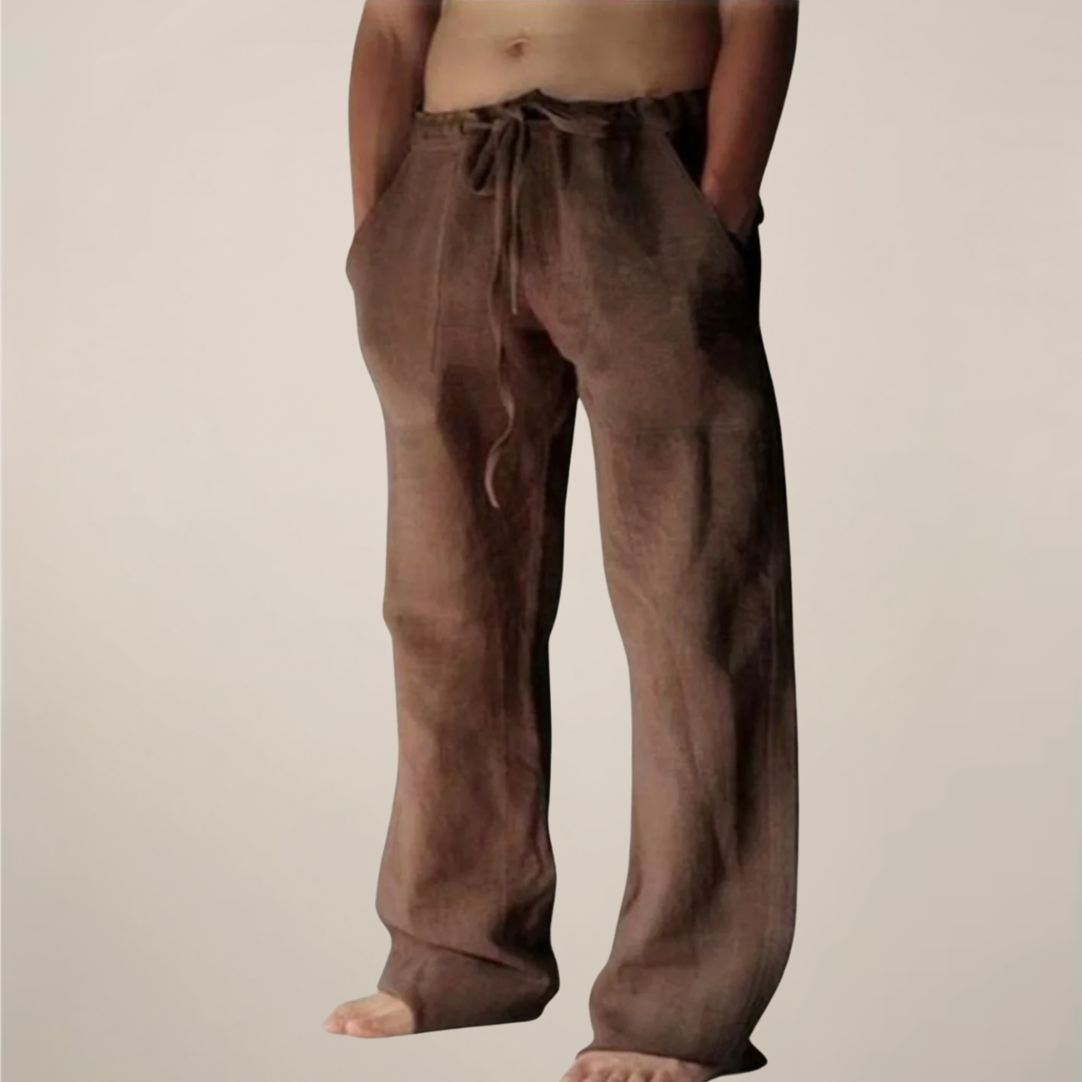 Sawyer | Men’s Drawstring Casual Pants | Straight Leg Side Pockets Everyday Wear-Men Pants-Pick NewYork