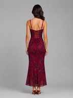 Scarlett | Women's Floral Print Maxi Dress | Corset Bodice Slip-Women Dress-Pick NewYork