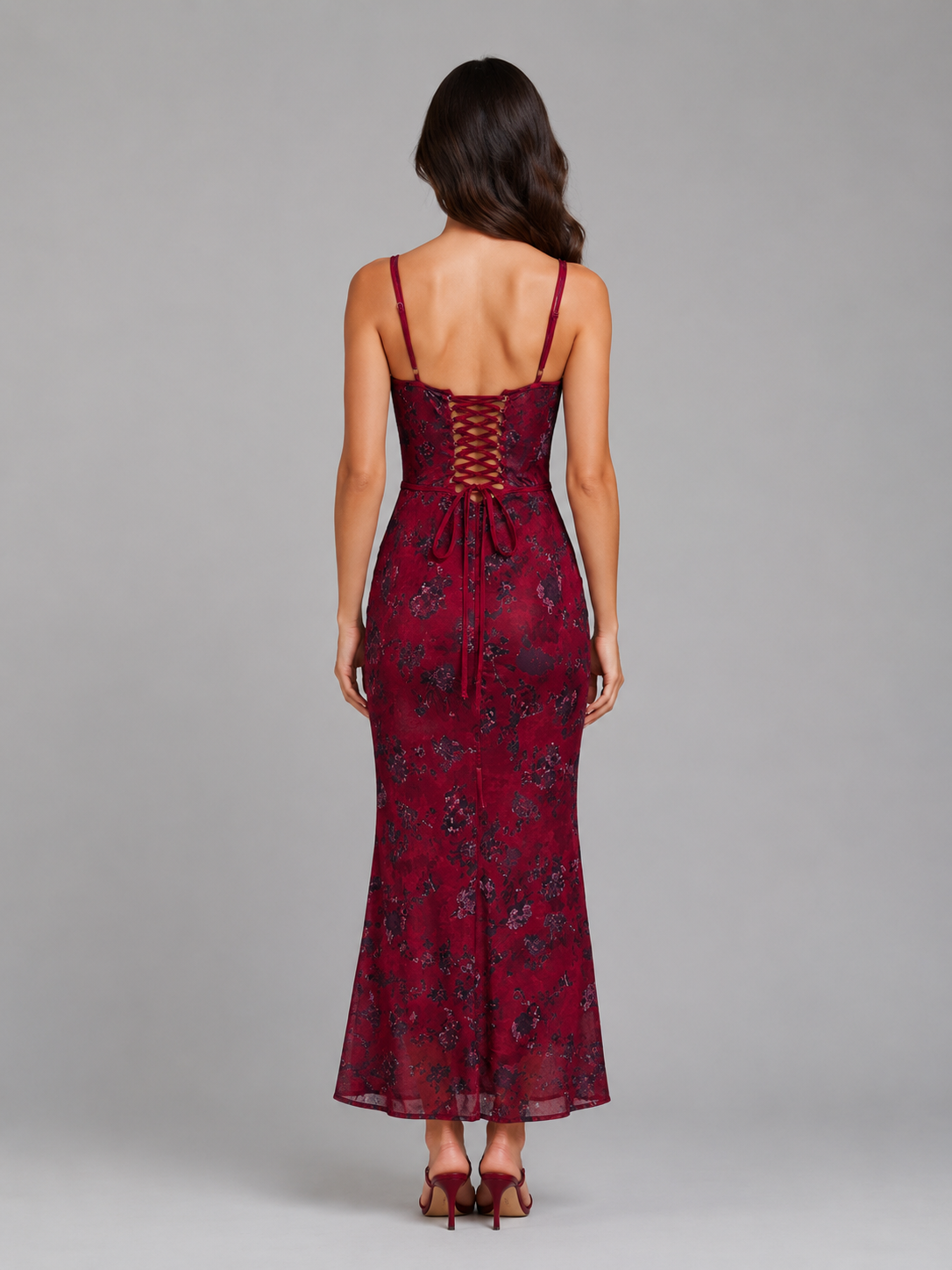 Scarlett | Women's Floral Print Maxi Dress | Corset Bodice Slip-Women Dress-Pick NewYork