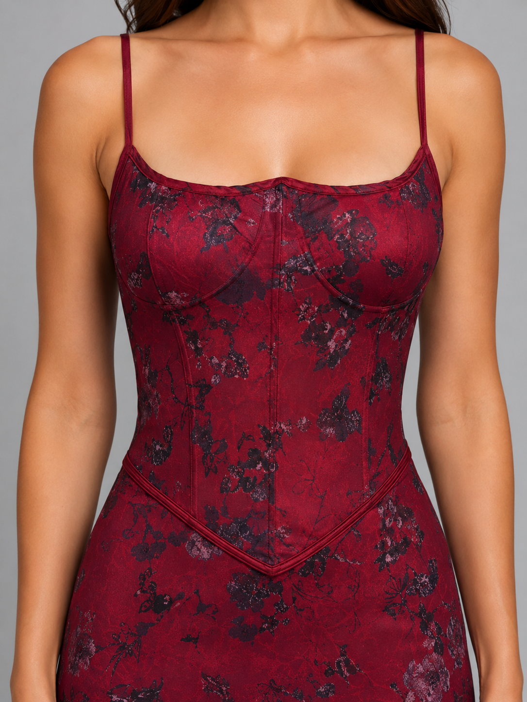 Scarlett | Women's Floral Print Maxi Dress | Corset Bodice Slip-Women Dress-Pick NewYork