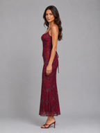 Scarlett | Women's Floral Print Maxi Dress | Corset Bodice Slip-Women Dress-Pick NewYork