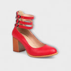 Scarlett | Women's Mary Jane Heels | Triple Buckle Block Heel-Women Shoes-Pick NewYork