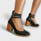 Scarlett | Women's Mary Jane Heels | Triple Buckle Block Heel-Women Shoes-Pick NewYork