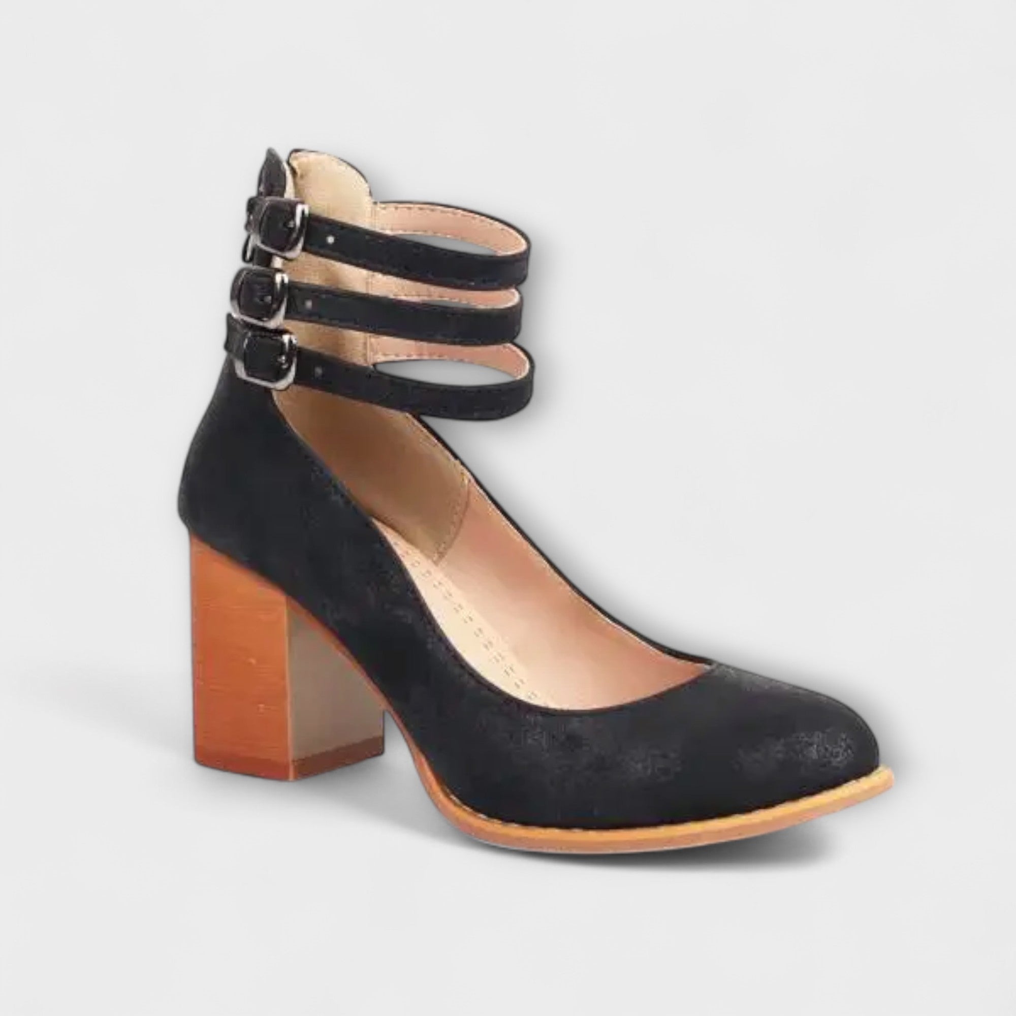 Scarlett | Women's Mary Jane Heels | Triple Buckle Block Heel-Women Shoes-Pick NewYork