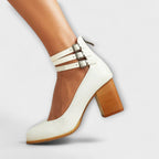 Scarlett | Women's Mary Jane Heels | Triple Buckle Block Heel-Women Shoes-Pick NewYork