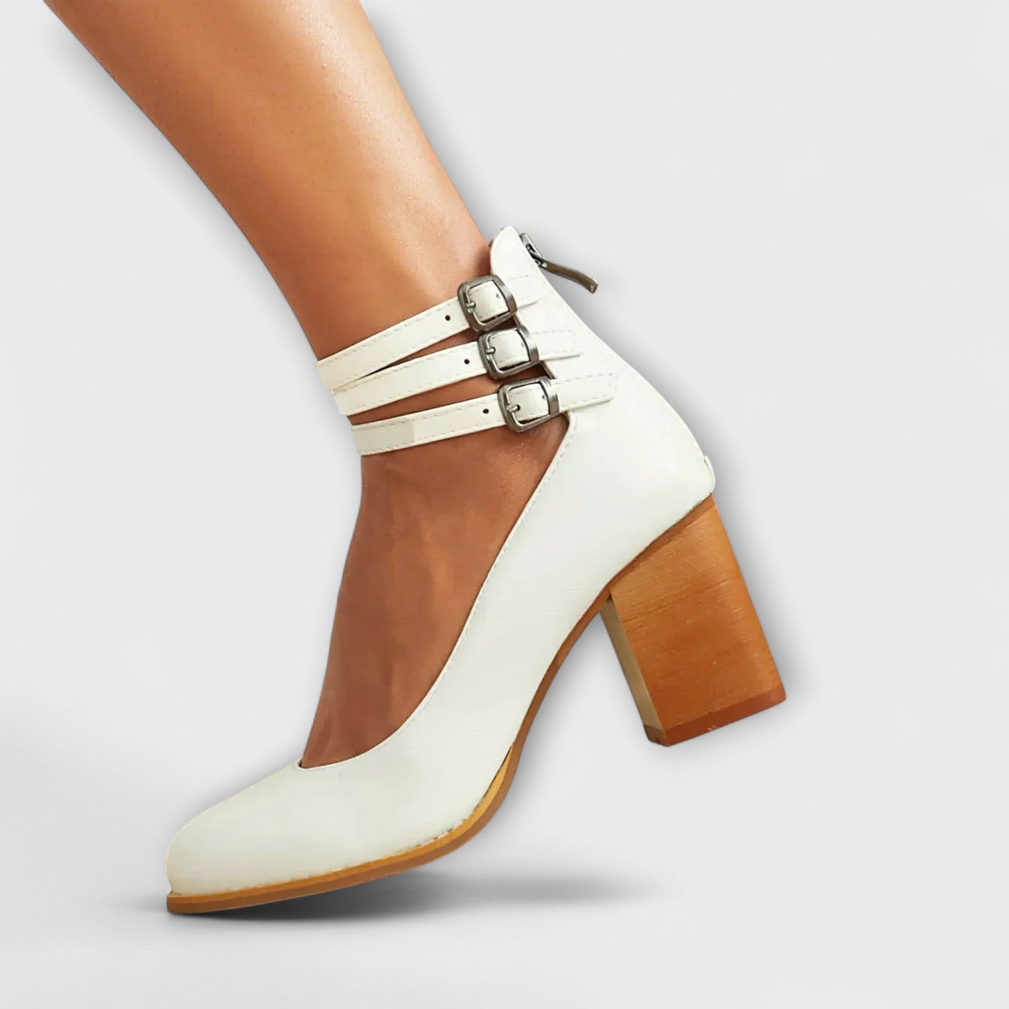 Scarlett | Women's Mary Jane Heels | Triple Buckle Block Heel-Women Shoes-Pick NewYork