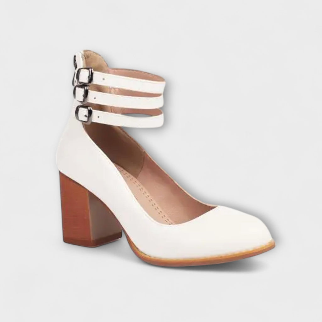 Scarlett | Women's Mary Jane Heels | Triple Buckle Block Heel-Women Shoes-Pick NewYork