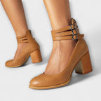 Scarlett | Women's Mary Jane Heels | Triple Buckle Block Heel-Women Shoes-Pick NewYork