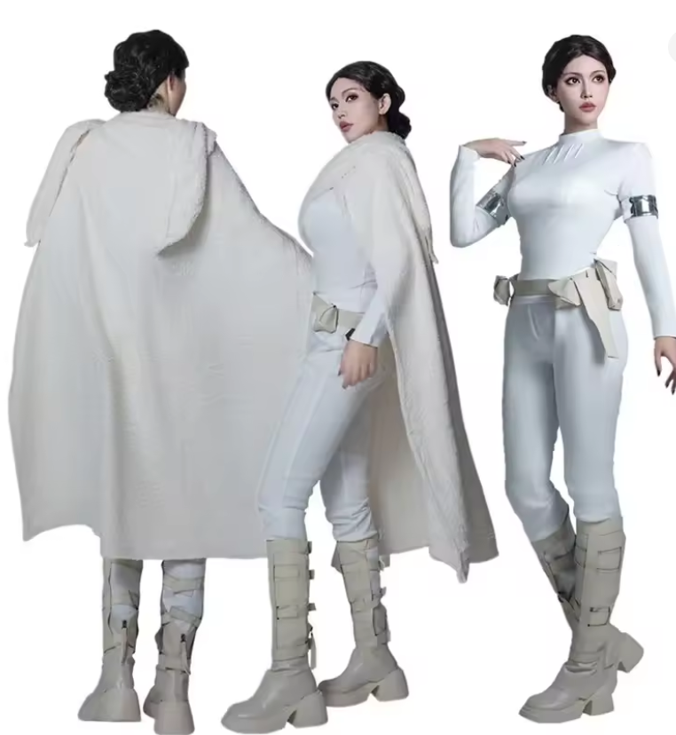 Scarlett | Women’s Plain Costume Set | Long Sleeve Bodysuit Cape Fancy Dress Wear-Women Costume Set-Pick NewYork