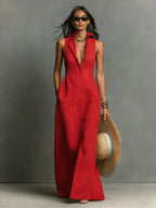 Scarlett | Women’s Sleeveless Maxi Dress | Button Front Resort Wear-Women Dress-Pick NewYork