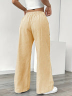 Sienna | Women's Striped Trousers | Drawstring Wide Leg-Women Pants-Pick NewYork
