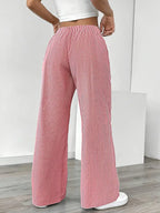 Sienna | Women's Striped Trousers | Drawstring Wide Leg-Women Pants-Pick NewYork