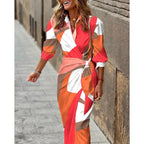 Sienna | Women's Striped Wrap Dress | Collared Tie Waist-Women Dress-Pick NewYork