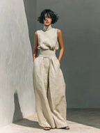 Sienna | Women’s Wide Leg Jumpsuit | High Neck Cocktail Party-Women Jumpsuit-Pick NewYork